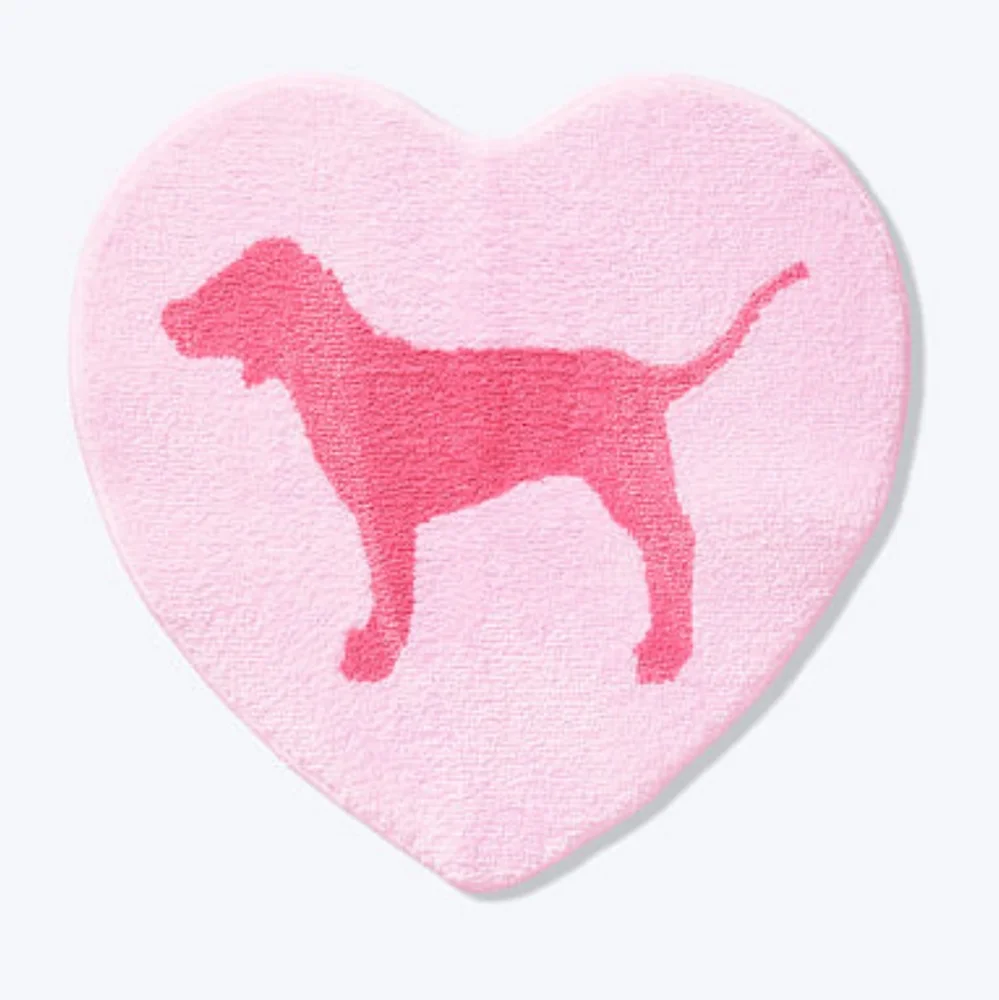 VS Pink Heart Dog Bath Mat NWT